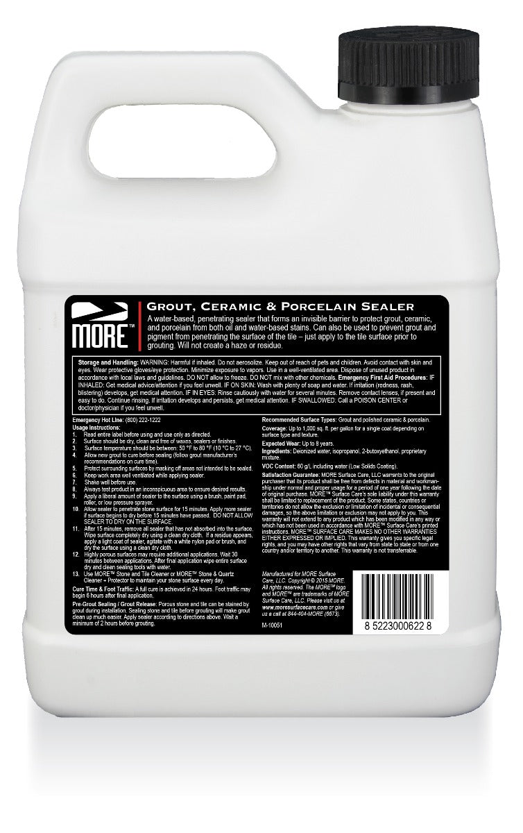 More Grout, Ceramic & Porcelain Sealer - 1 Pint |Alan Janitorial Distributors, Inc.