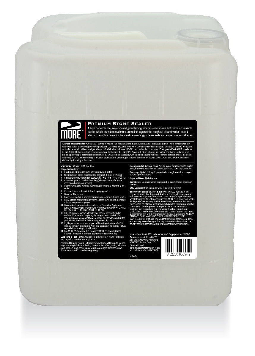 MORE Premium Stone Sealer - 5 Gallon |Alan Janitorial Distributors, Inc.