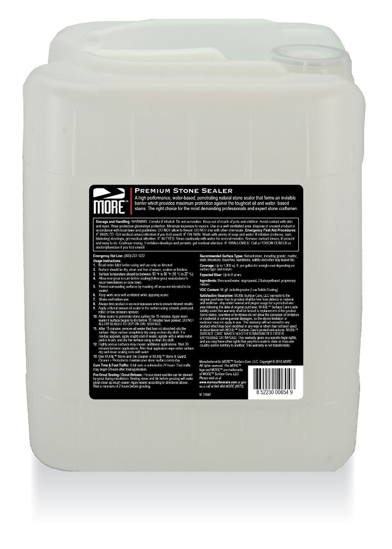 MORE Premium Stone Sealer - 5 Gallon |Alan Janitorial Distributors, Inc.